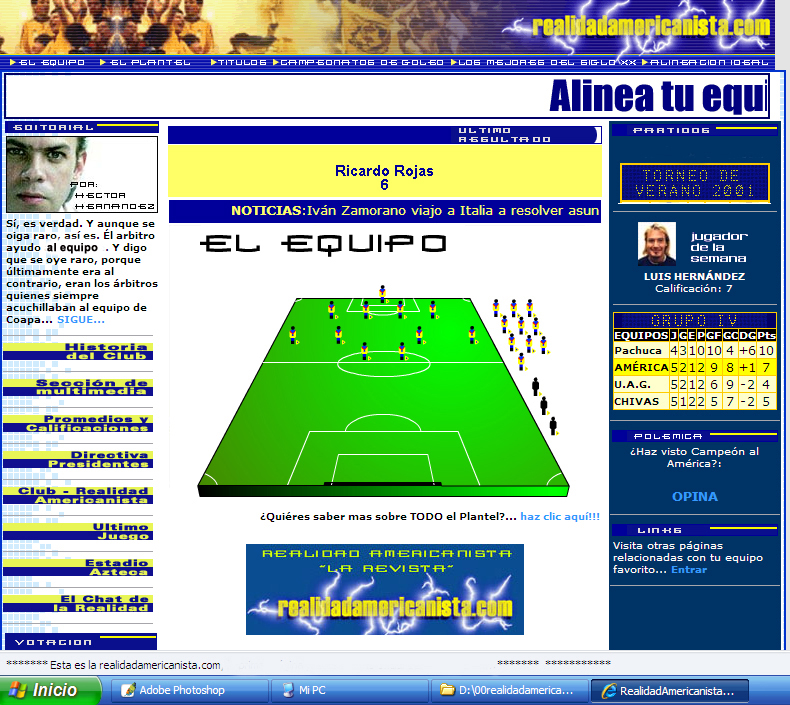 2001 portada Realidad Americanista