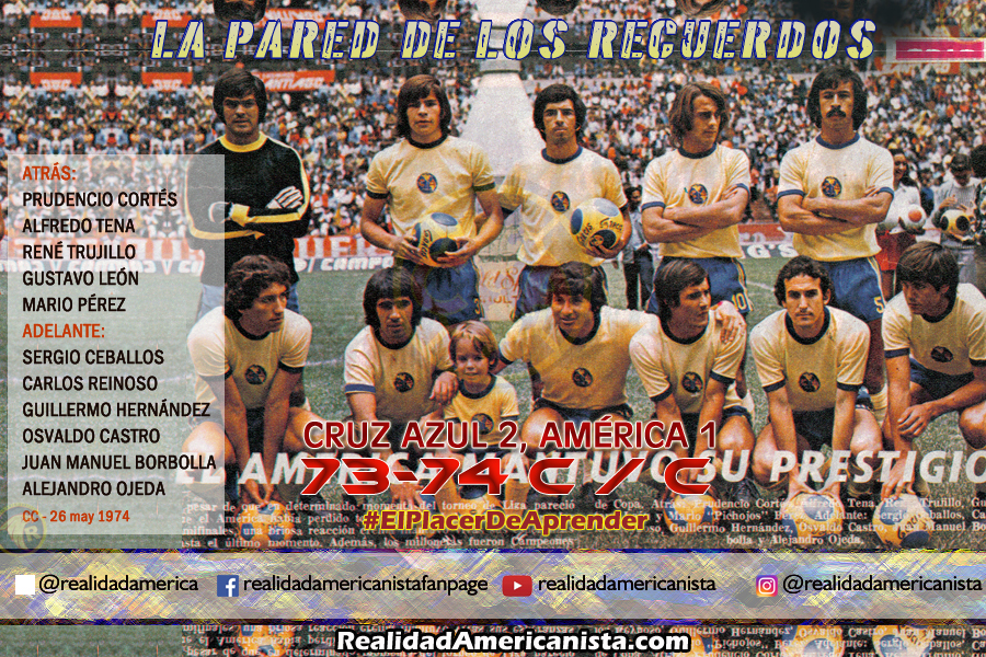 083 club america cruz azul campeon campeones 73 74