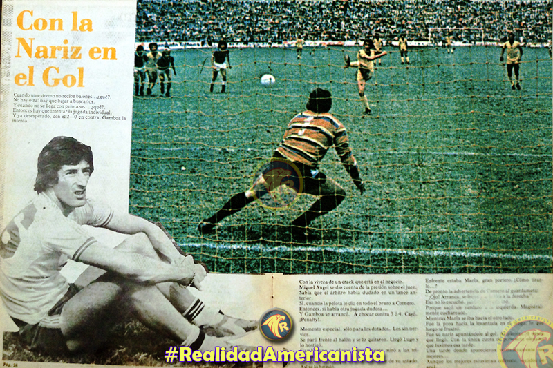 Miguel Ánge Gamboa anota un penal a Miguel Marín del Cruz Azul en la temporada 1978-1979 Miguel Ánge Gamboa anota un penal a Miguel Marín del Cruz Azul en la temporada 1978-1979